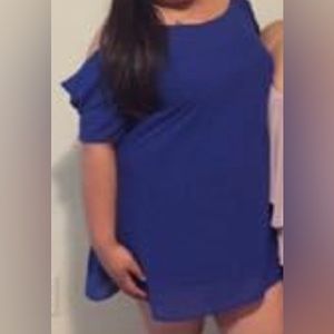 Royal Blue Chiffon Dress